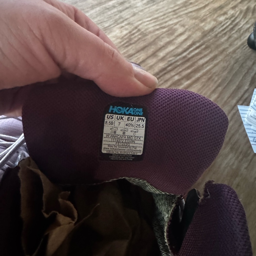 Hoka Anacapa Plum and Lavender Hiking Boots - Picture 5 of 7
